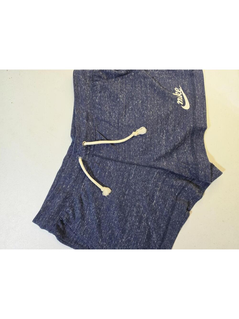 Nike Athletic Shorts Blue Women's Size M Knit Drawstring Elastic Waist Cotton